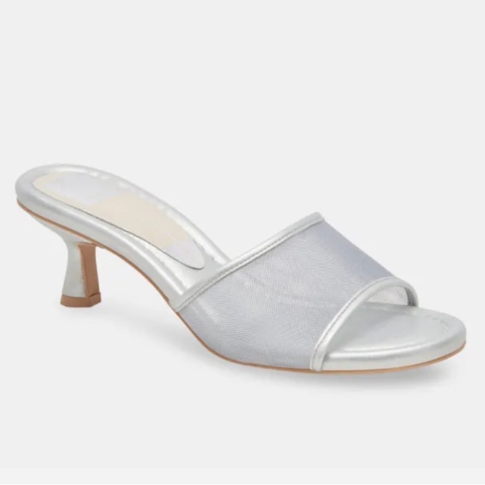 Dolce Vita MEEZA Heels in Silver Mesh sz. 8
